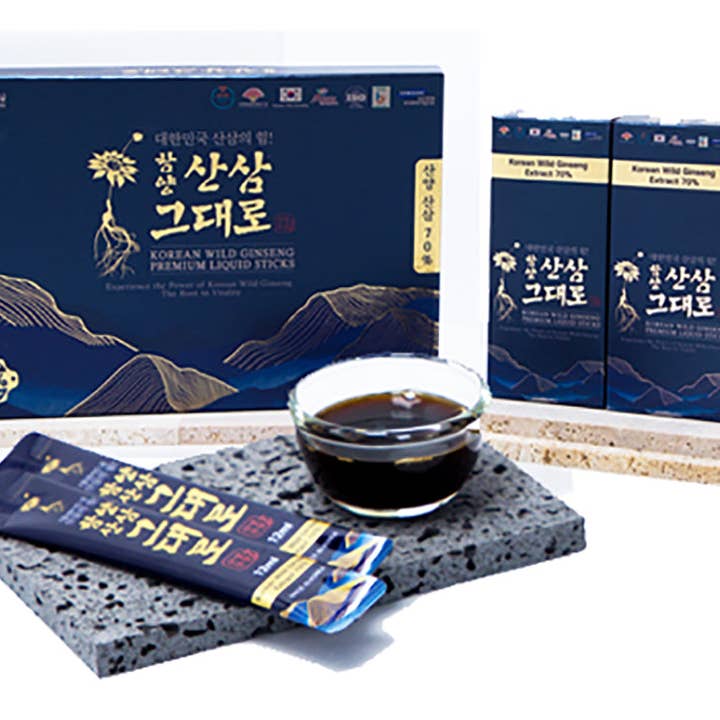 Bâtonnets liquides de qualité supérieure à 70 % de ginseng sauvage de Corée (12 g x 30 sachets) pour la vente par KPurity