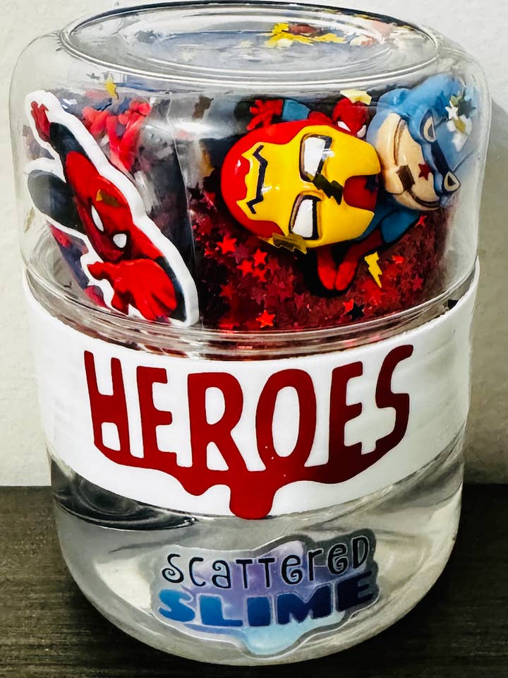 Mini Me Superhero Slime Kit for wholesale by Scattered Slime