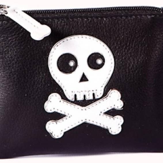 Pinky Skull Coin Purse for wholesale by Mala Leather