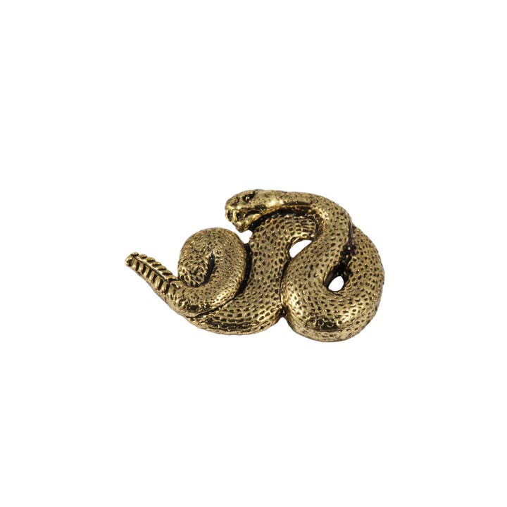 Creative Pewter Designs - Vendita all'ingrosso Spille - Spilla da bavero in peltro con serpente a sonagli e rettili, A0744