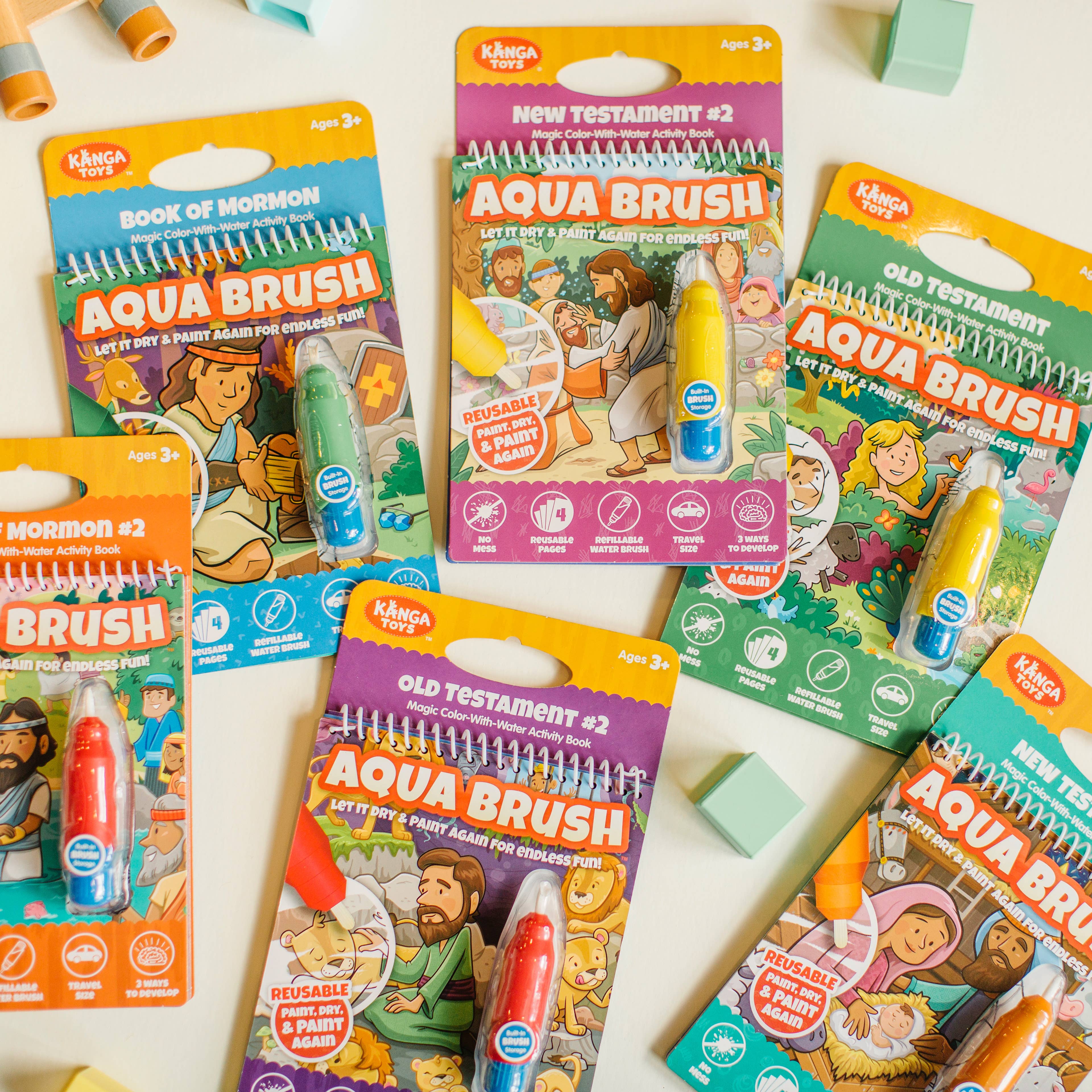 KangaToys - Wholesale Baby & Toddler Book (0-2) - Old Testament #2 Aqua Brush Activity Book, Reusable Travel Activity5