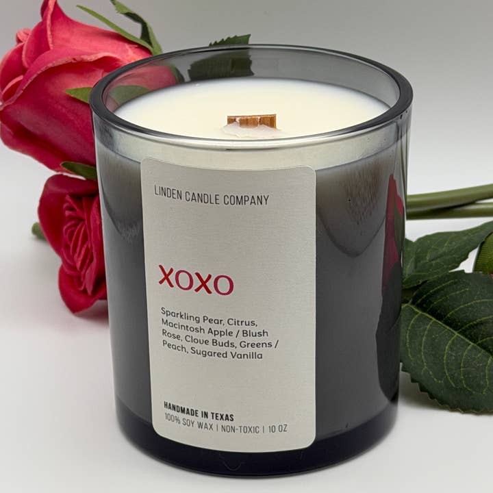 XOXO Valentine's Day Candle - 10oz 100% Soy Candle for wholesale by Linden Candle Company