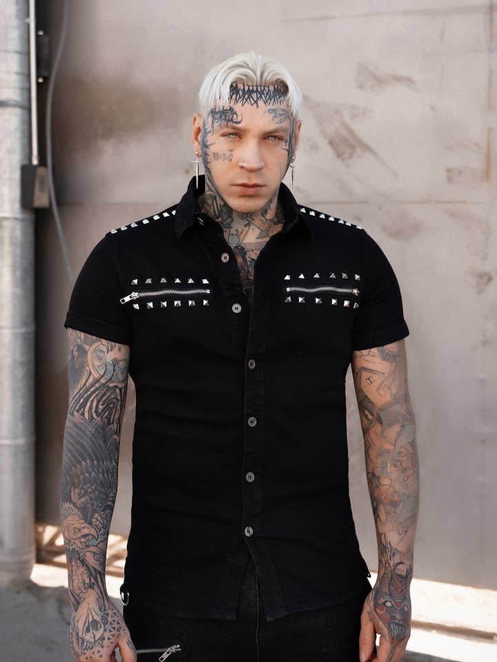 Camicia Borchiata Tomba Poco Profonda per la vendita all'ingrosso da parte di vampirefreaks