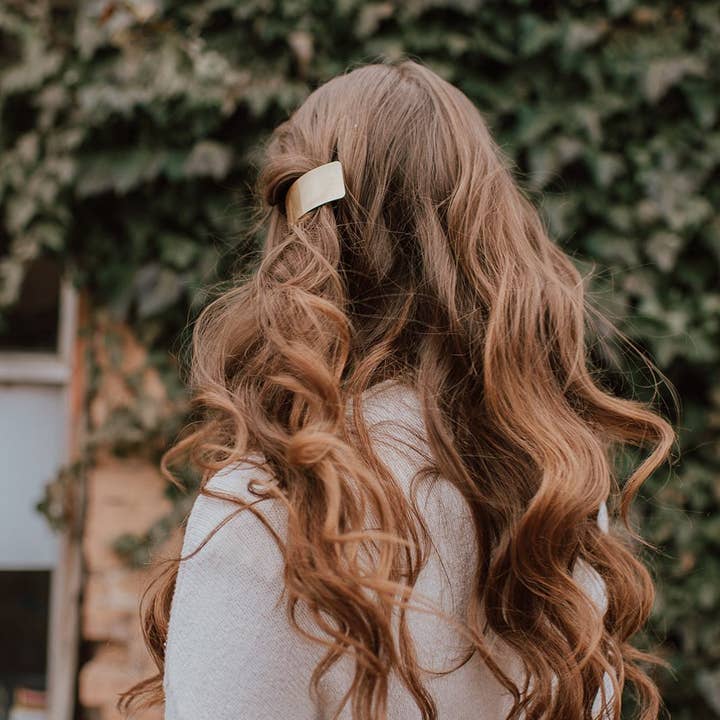 Denim & Daisy - Wholesale Barrette - Women's - Gold Bar Barrette Hair Clip