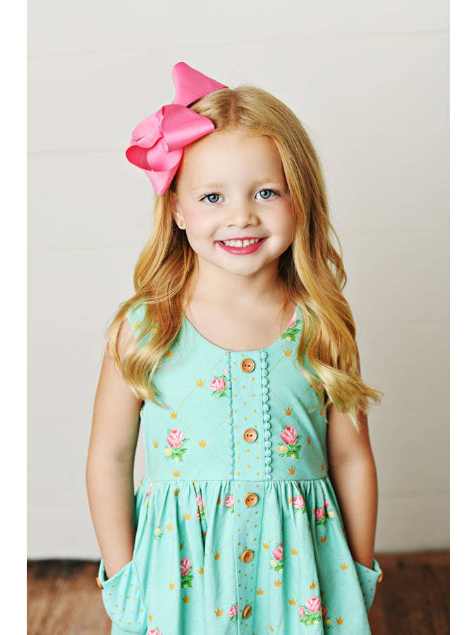Swoon Baby Clothing - Wholesale Dress - Kids - Girl Glitter Crown Prim Dress- SBS2505