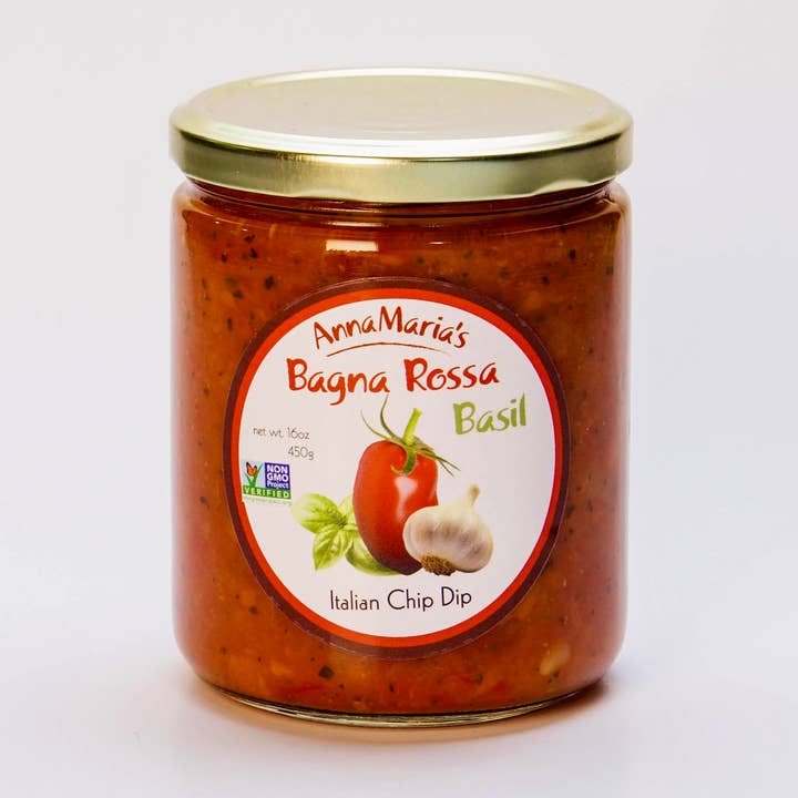 16oz Bagna Rossa Basil - Italian Chip Dip for wholesale by AnnaMaria's Foods