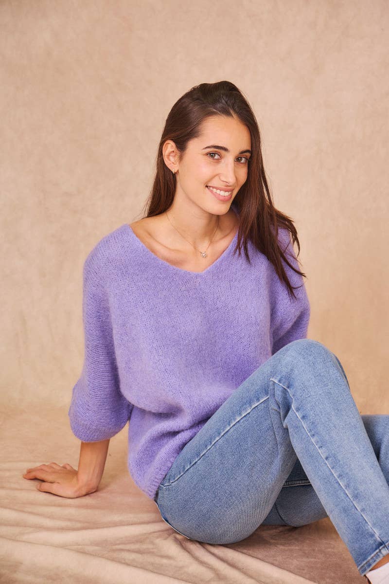 Calie Paris - Venta al por mayor Jersey de punto - Mujer - Suéter elegante de mohair kid29