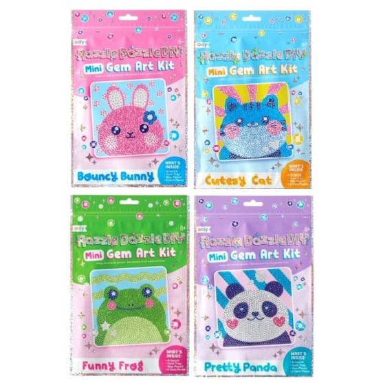 Bobangles - Wholesale Art set – Child & baby - Ooly Razzle Dazzle Mini DIY Gem Art Kit Pack - 12 Assorted