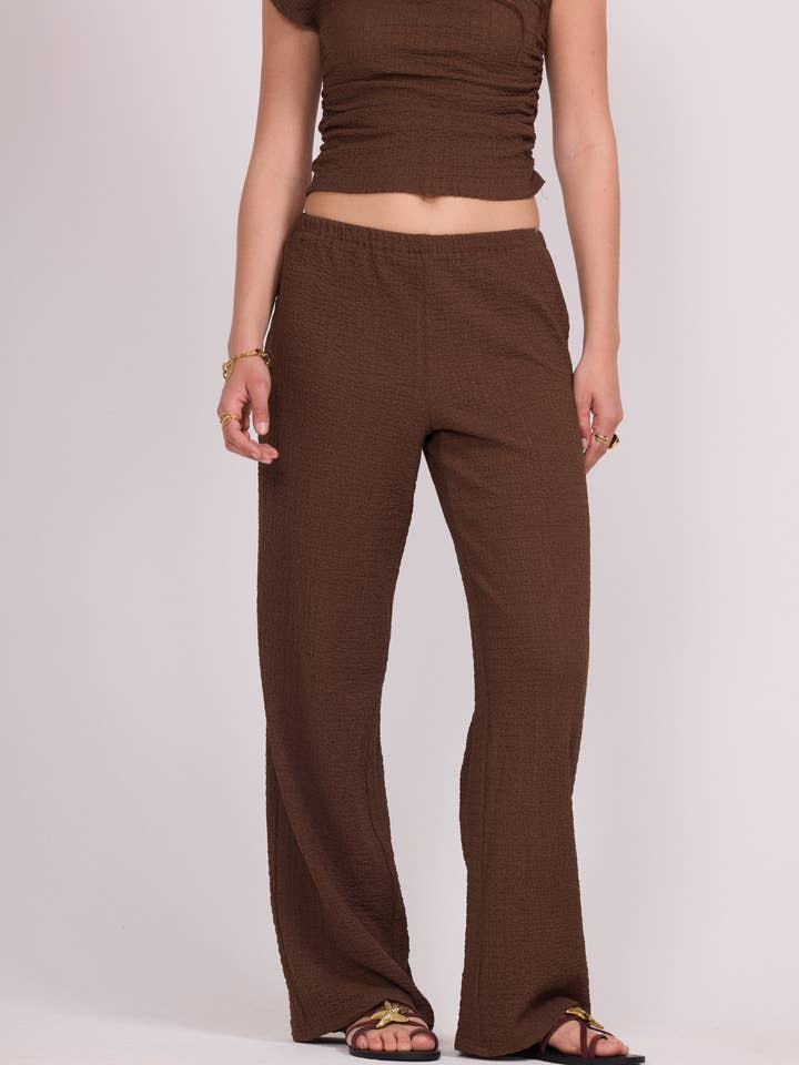 LUCCE - Wholesale Pants - Women's - Textured trousers - 17751