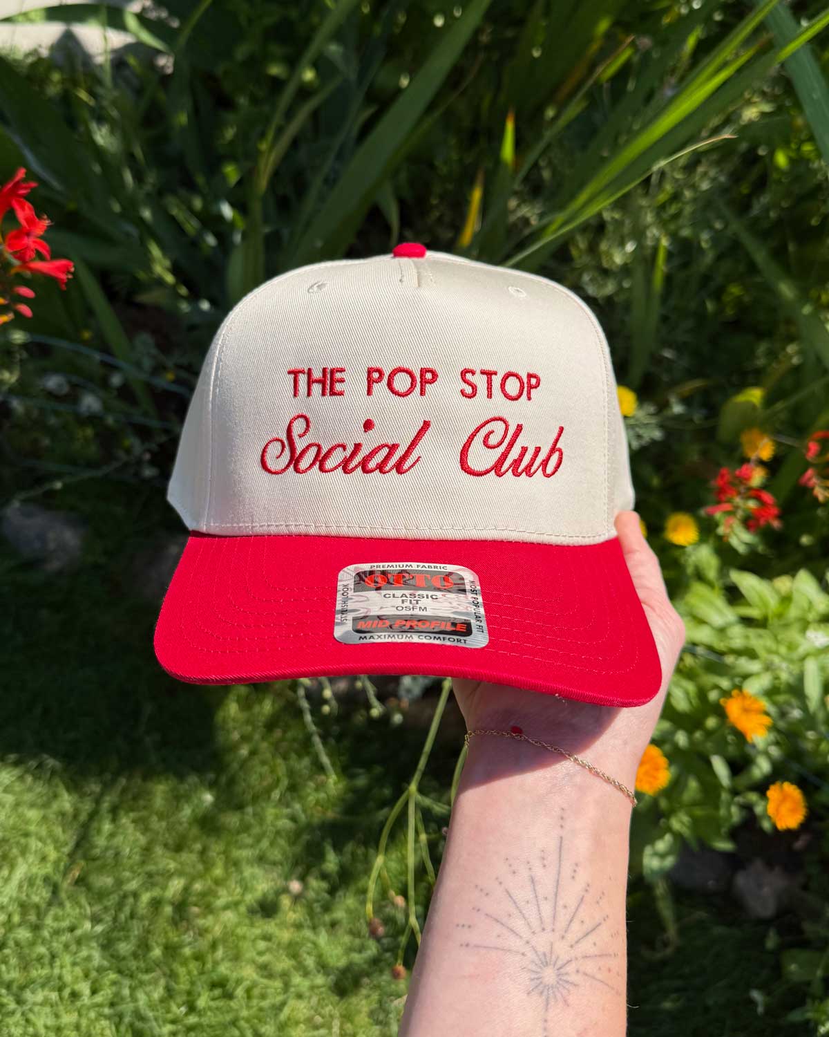 Sundrop – wholesale Trucker hat – Unisex – Custom Social Club Embroidered Hat - Personalize your text!2