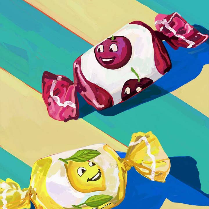 Pillow Sweets Cherry Zest Art Print for wholesale by Diedododa