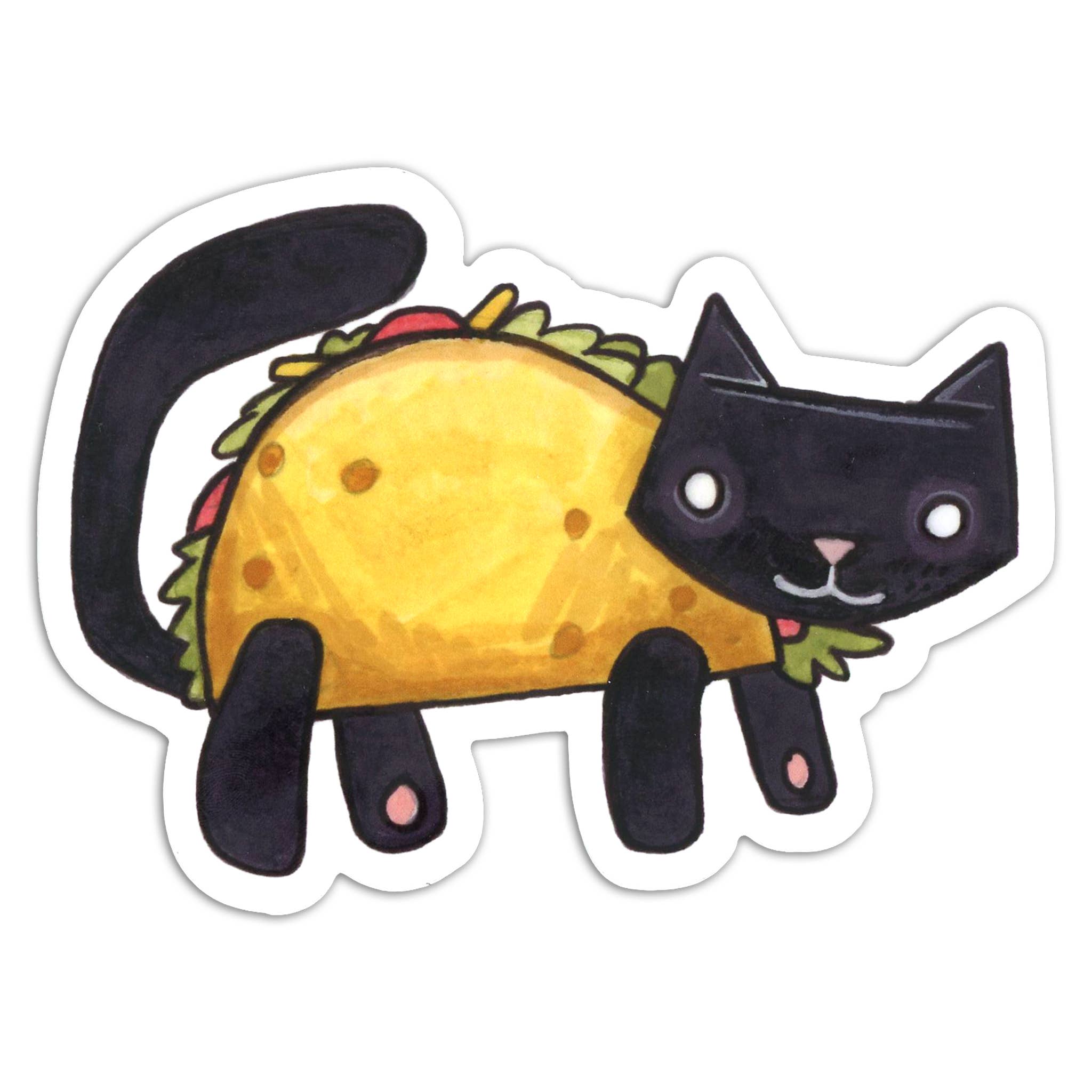 Taco Cat 5" Sticker