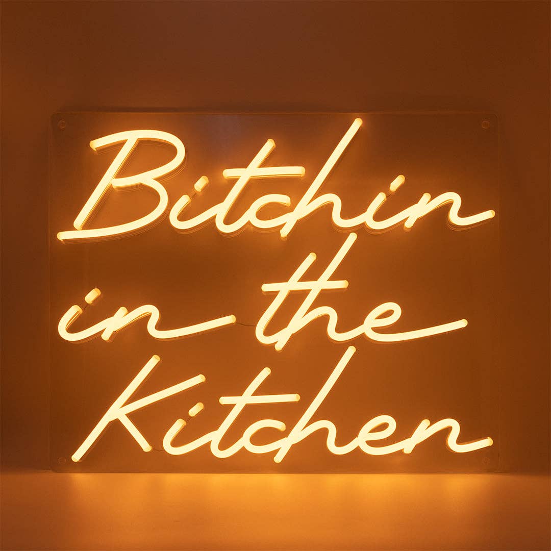Locomocean - Wholesale Neon Sign - 'Bitchin in the Kitchen' Orange Neon LED Wall Mounted Sign1