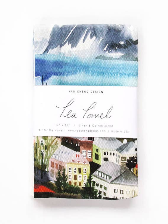 Iceland Tea Towel for wholesale by Yao Cheng Design