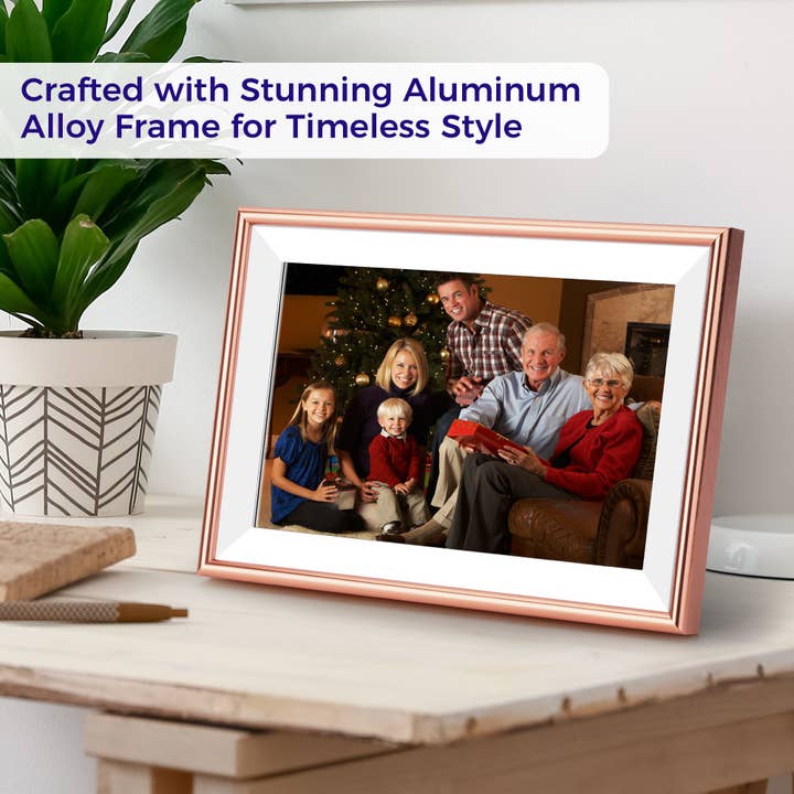 Primo Brands Group - Wholesale Picture Frame - ELIME 10.1" WiFi Frameo Digital Picture Frame (Rose Gold)1