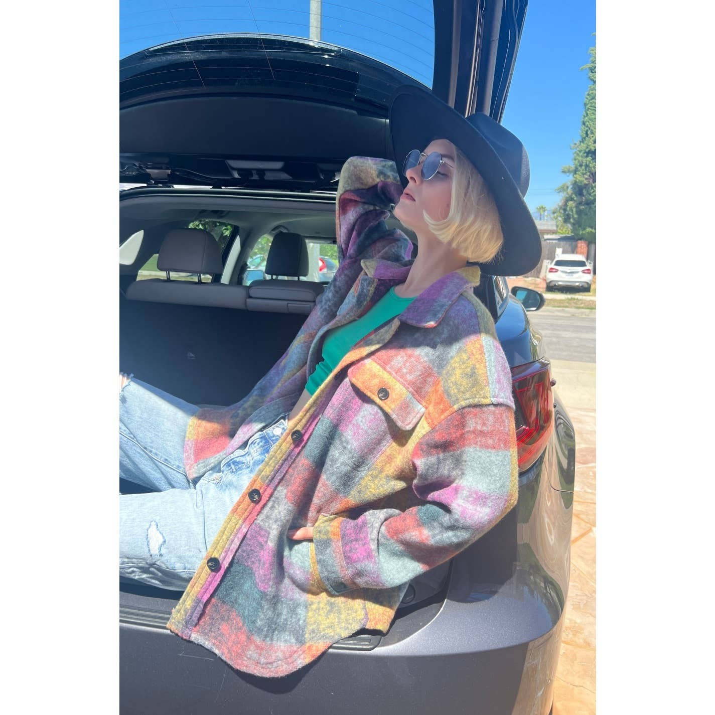 Mapcie - Wholesale Jacket - Women's - MULTI PLAID SHACKET WITH POCKETS7