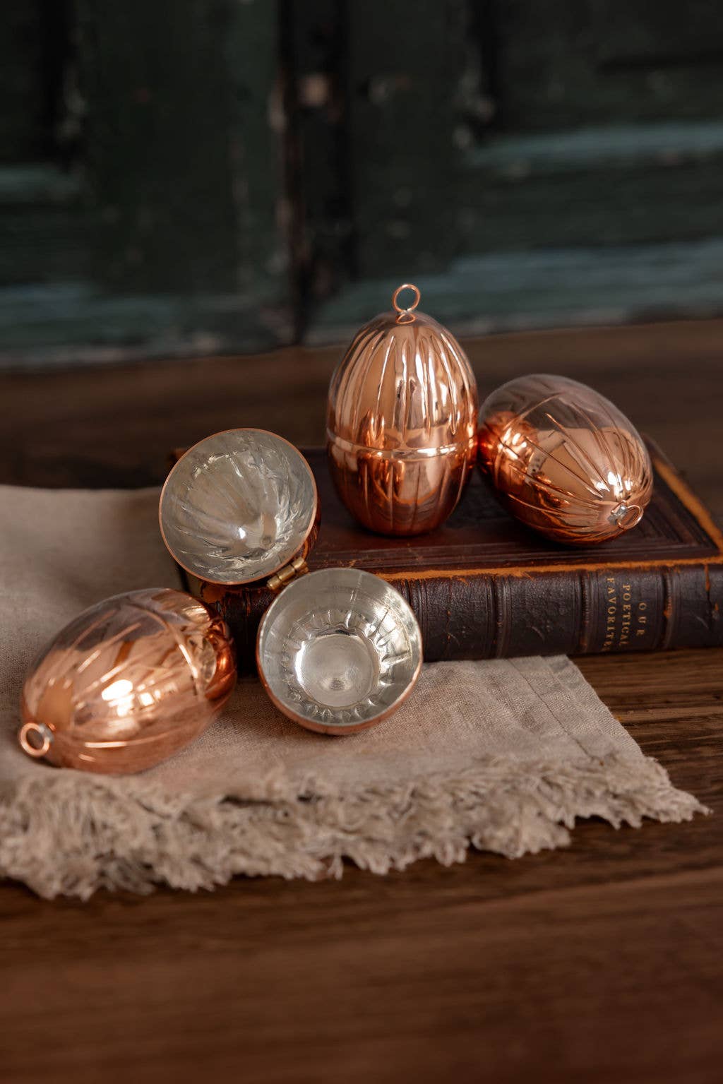 Coppermill Kitchen LLC - Wholesale Ornament - Coppermill Kitchen Vintage Inspired Fluted Egg Ornaments1