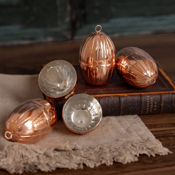 Coppermill Kitchen LLC - Wholesale Ornament - Coppermill Kitchen Vintage Inspired Fluted Egg Ornaments1