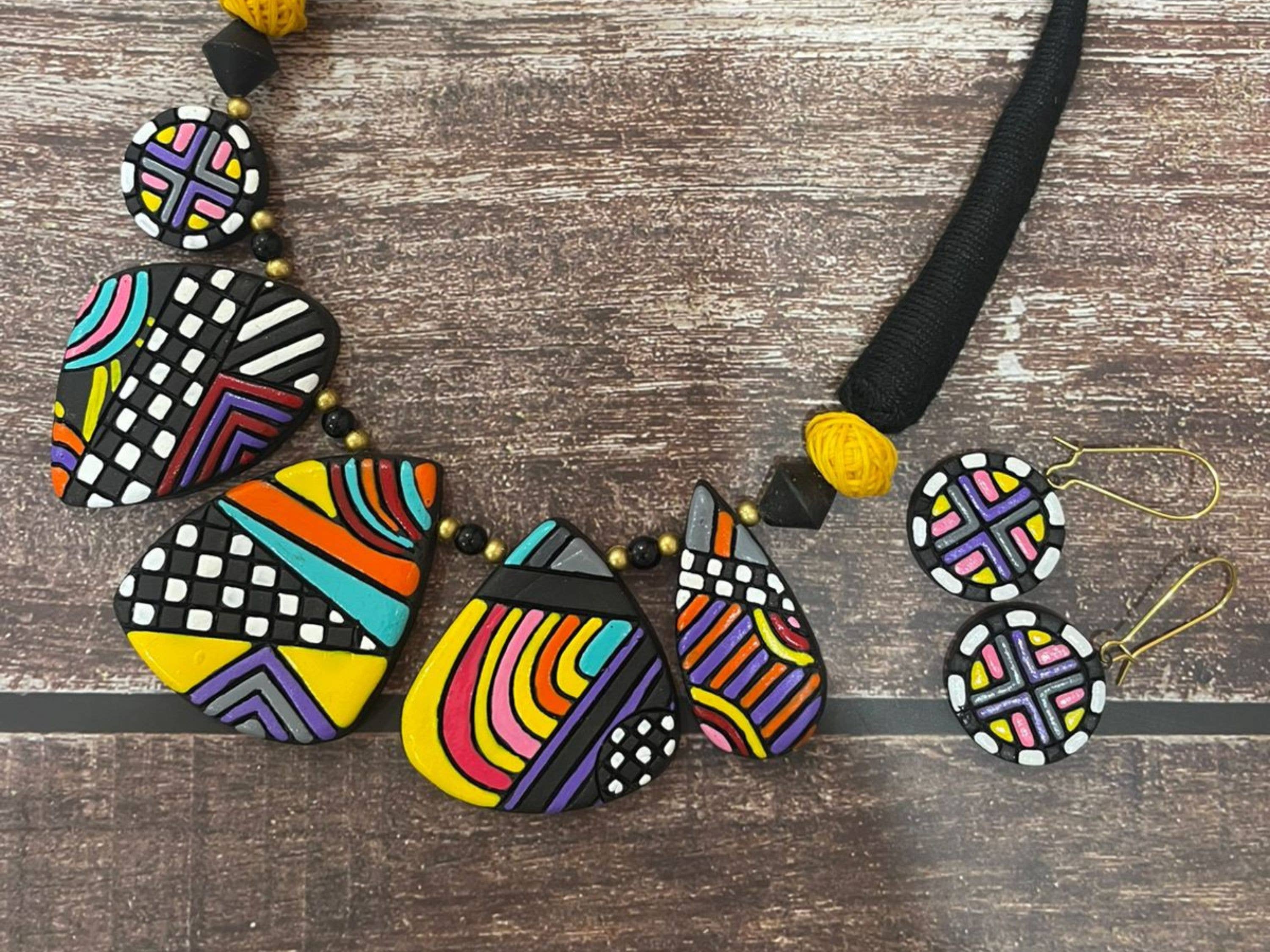 Cordelia Kraft - Wholesale Jewelry Set - Celestial Geometric Set | Clay Jewelry | Colorful Jewelry4