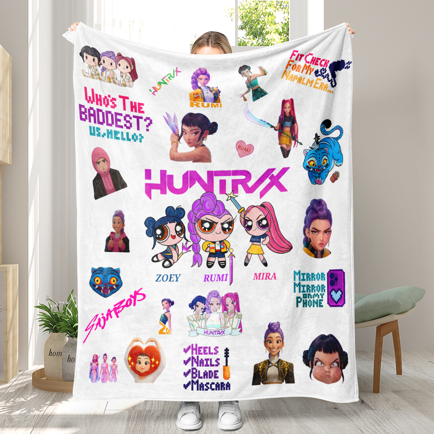 Little Trendy - Vente Plaids - Couverture inspirée par le K-pop KDH en flanelle douce11