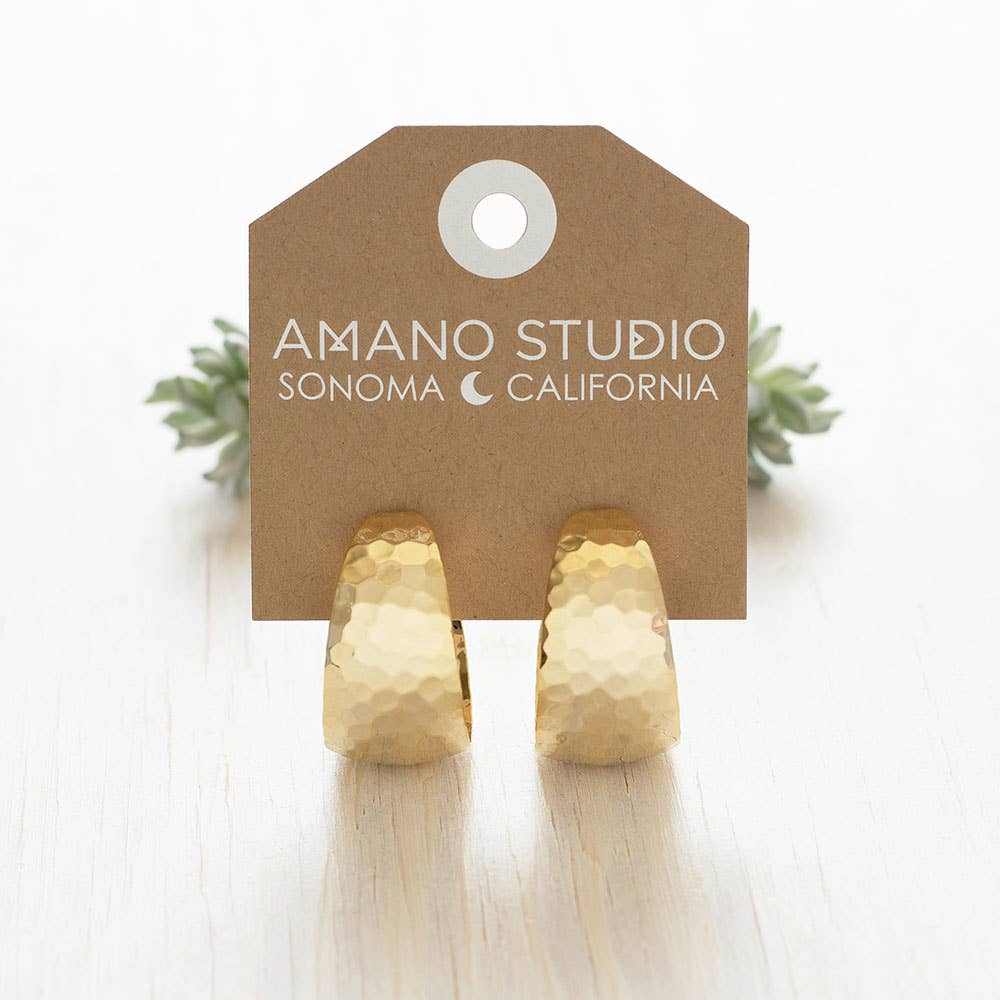 Amano Studio – Großhandel Hoops – Große Vintage gehämmerte Creolen3