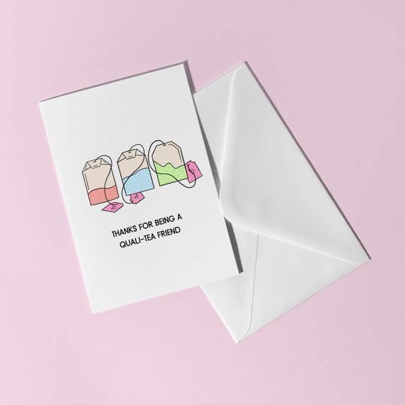 Qualitea Love and Friendship Greeting Card for wholesale by Studio CJOY