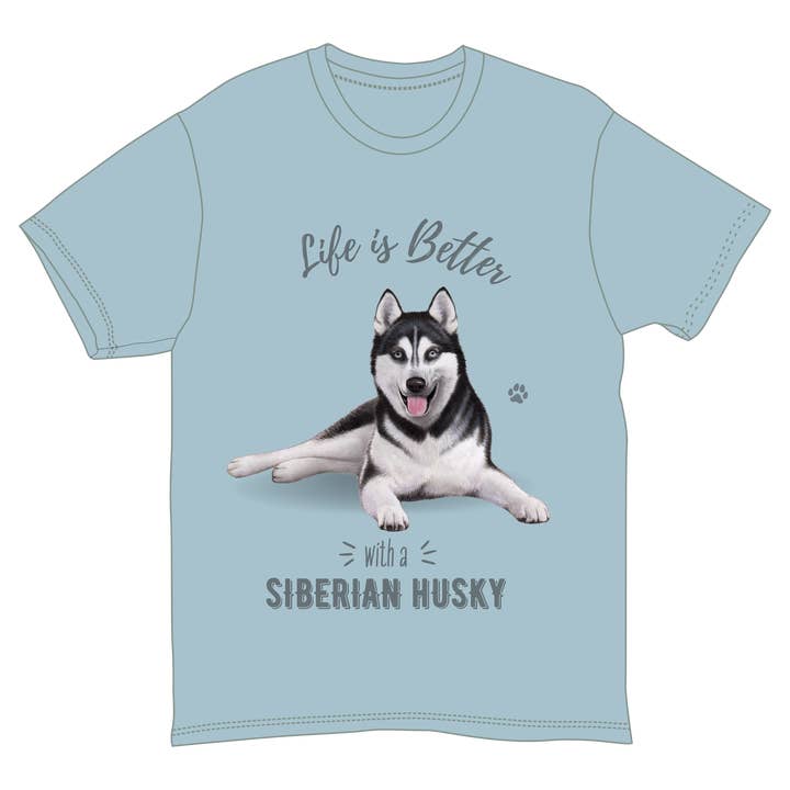 Camiseta Siberian Husky Pet Lover - 100% Algodão - Unissex por atacado de E&S Pets