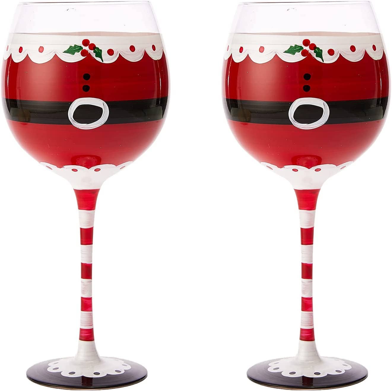 The Wine Savant /  Khen Glassware - Wholesale Wine Glass - Santa Elf Holiday Stemmed Wine Glass by Gute - 18oz Holiday5