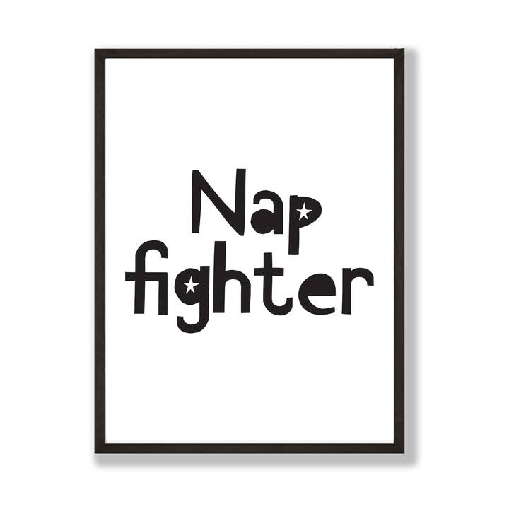 Imprimé Nap Fighter pour la vente par Word Up Creative