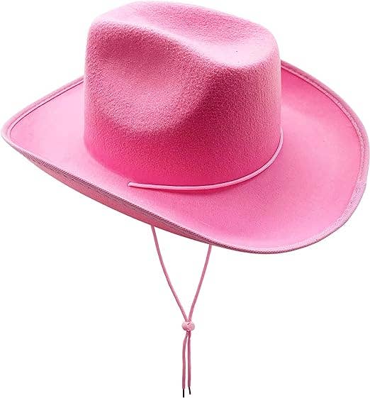 4E's Novelty - Wholesale Cowboy Hat - Women's - 4E's Novelty Cowboy Hat for Women & Men, Felt Cowgirl Hat for Adults, Western Party Dress Up Accessories (Pink)