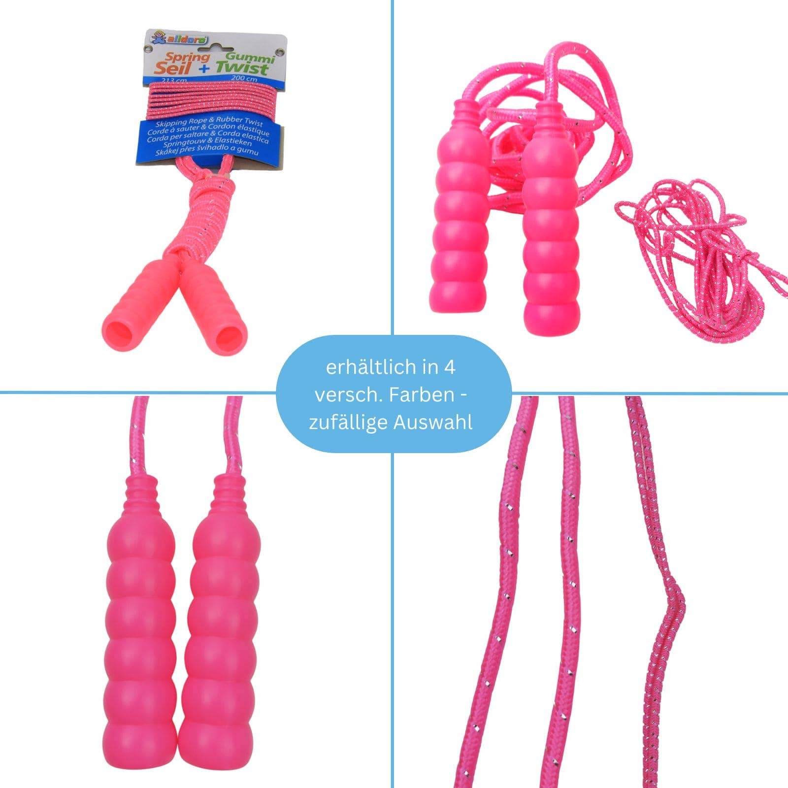 alldoro GmbH - Wholesale Sporting Game - Kids & Baby - Jump rope & rubber twist, 2 in 1 play set, assorted colors2