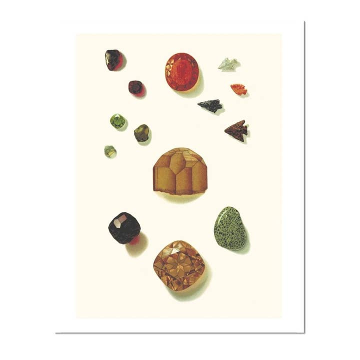 Bagged & Backed Gemstone Plate 3 Art Print for wholesale by Cynefn