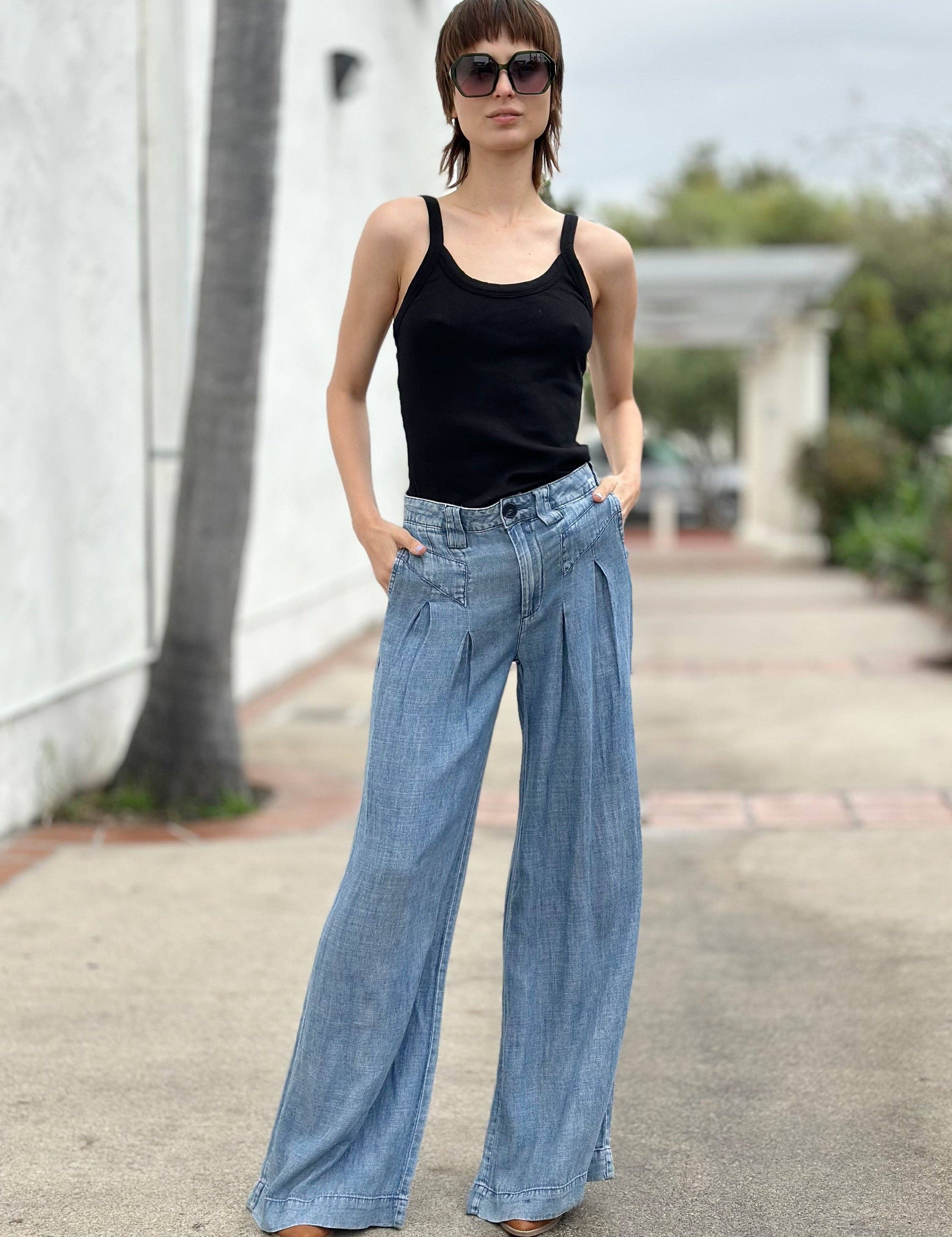 Sierra Blue Sway Soft Denim Pant for wholesale on Faire