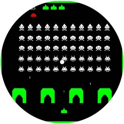 Slipmat 12"/ 7" voor platenspelers - Space Invaders 1 voor wholesale door Phatmatz
