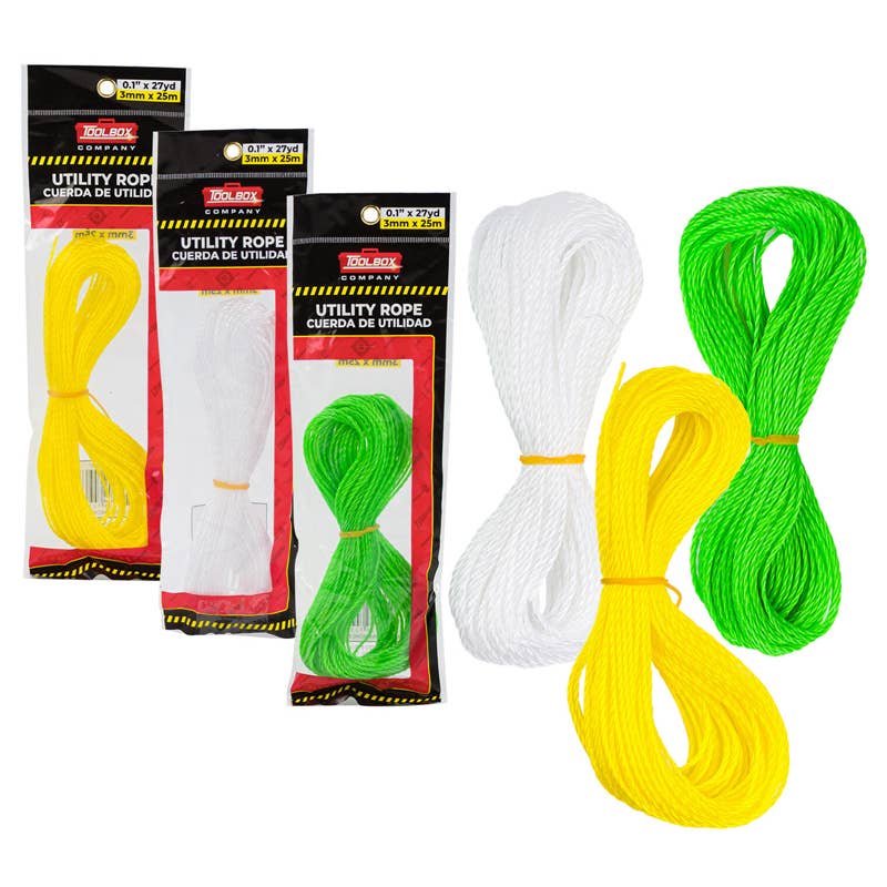 Deluxe Import Trading - Wholesale Tool Set - Utility Rope- 82ft- Assorted Colors0