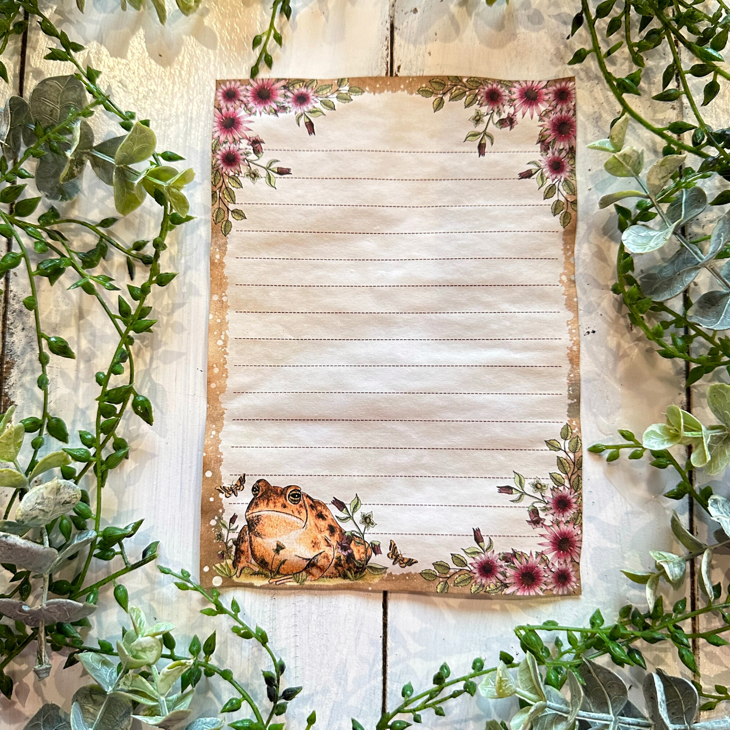 NOMAD Moon Magic - Wholesale Stationery/Notecard Set - Handmade Cottagecore Toad Coffee-Dyed Note Papers4