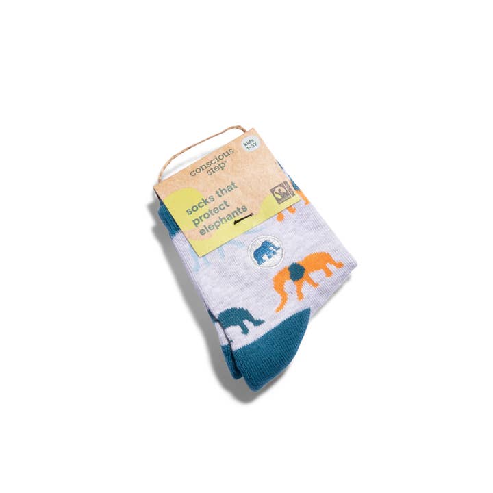 Conscious Step - Wholesale Socks - Kids - Kids Socks that Protect Elephants2