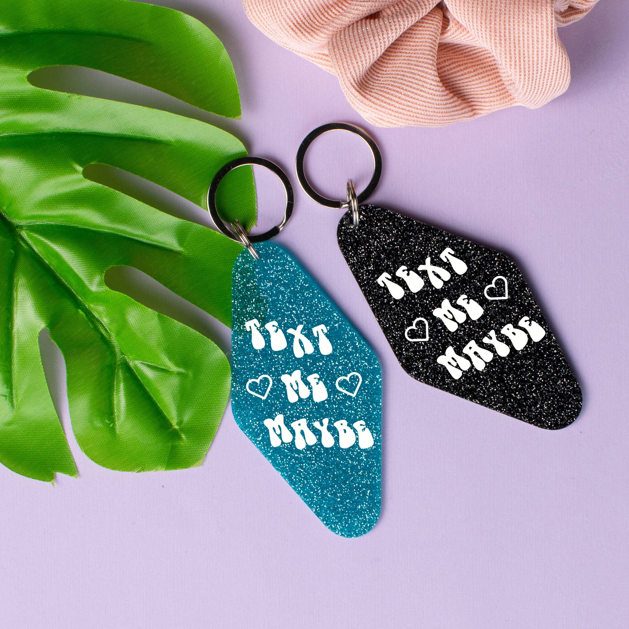 femfetti - Wholesale Keychain – Women's - Text Me Maybe Glitter Motel Keychain4