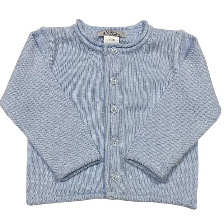 A Soft Idea - Wholesale Cardigan - Baby - 2814 - Rolled Edge Button Front Cardigan