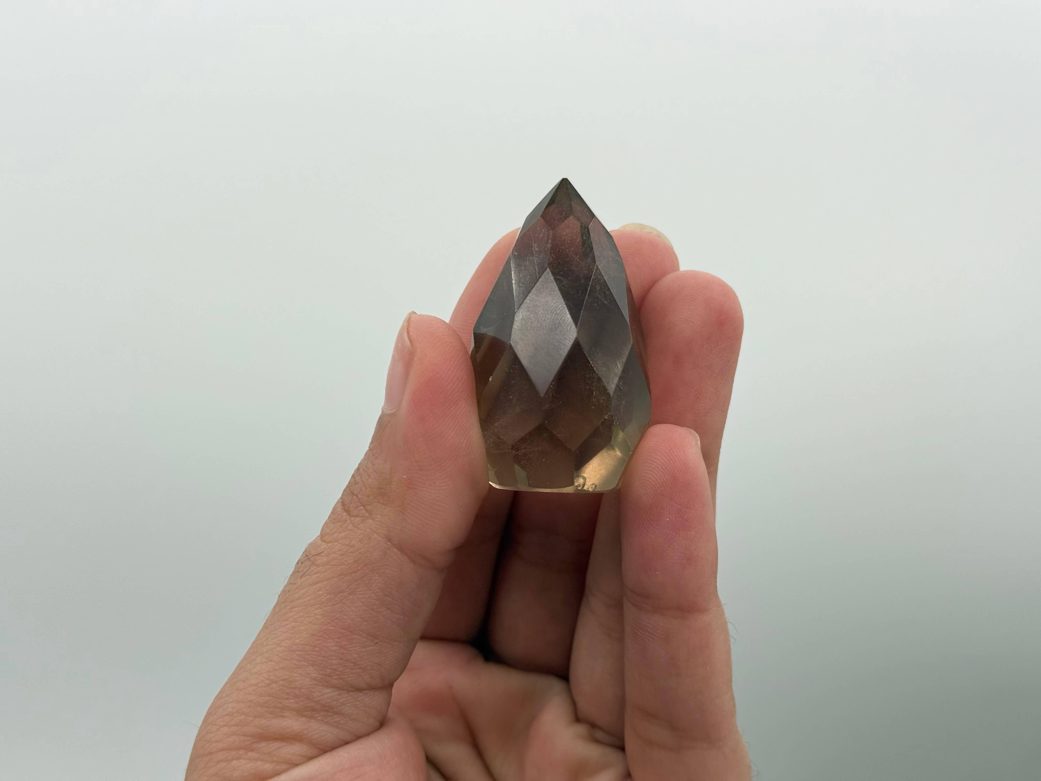 Meraki Gemstones - Wholesale Spiritual stone/crystal - Smoky Quartz Crystal Faceted Pear Shape2