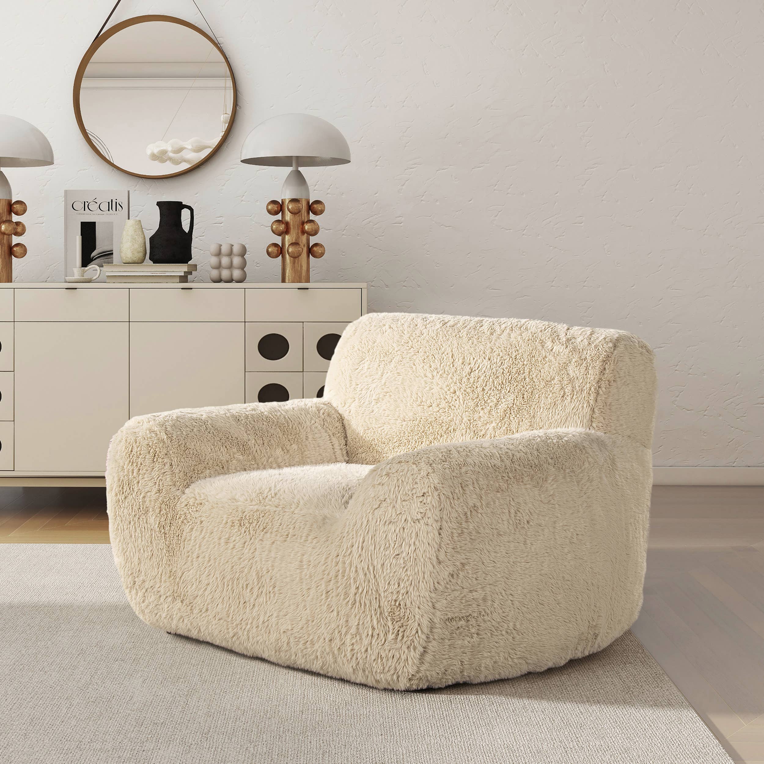 Jennifer Taylor Home - Wholesale Chair - Summit Faux Sheepskin Large Overstuffed Seating Collection6