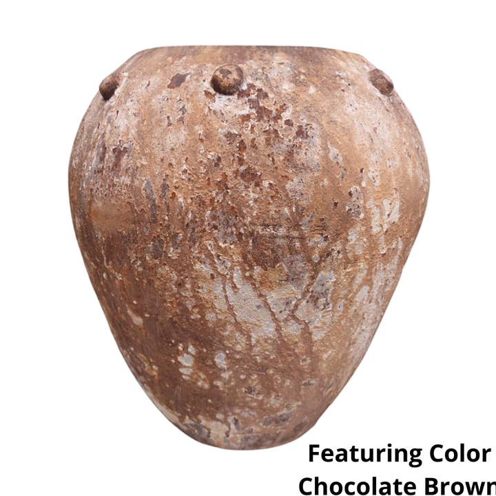 Pandora Tonvase mit Perlen, 13,5 Zoll für den Großhandel von ClayRoot Artisan Studio