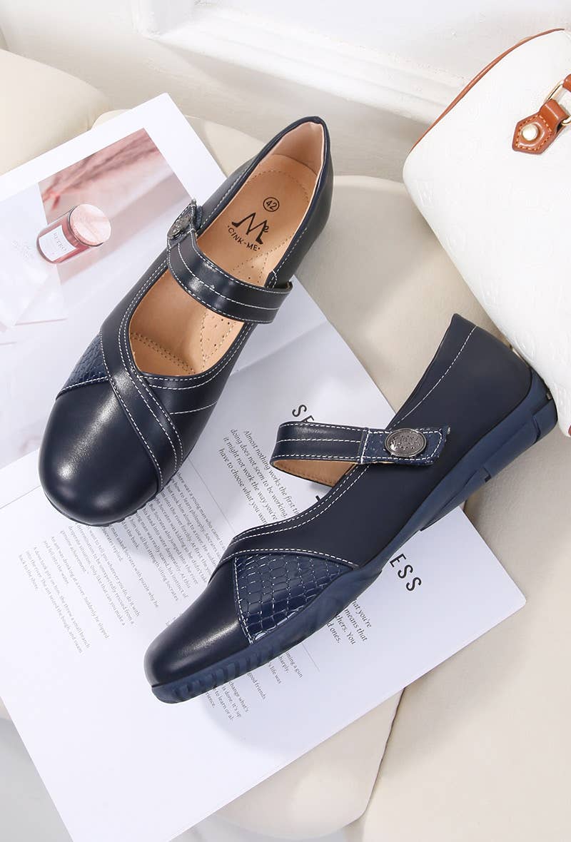 BELLICY / Cink-me - Wholesale Sandals - Women's - DM890-2, Wedge sandals in two-tone faux leather/lizard2