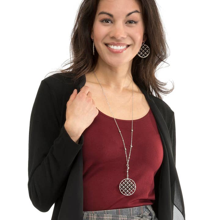 Sale - 6 Piece Mosaic Bead Drop Round Shape Necklace Asst for wholesale by Howard's