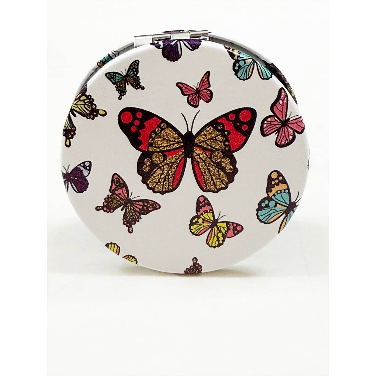 MIX COLOR Butterfly Double Sided Circle Cosmetic Mirror for wholesale on Faire3