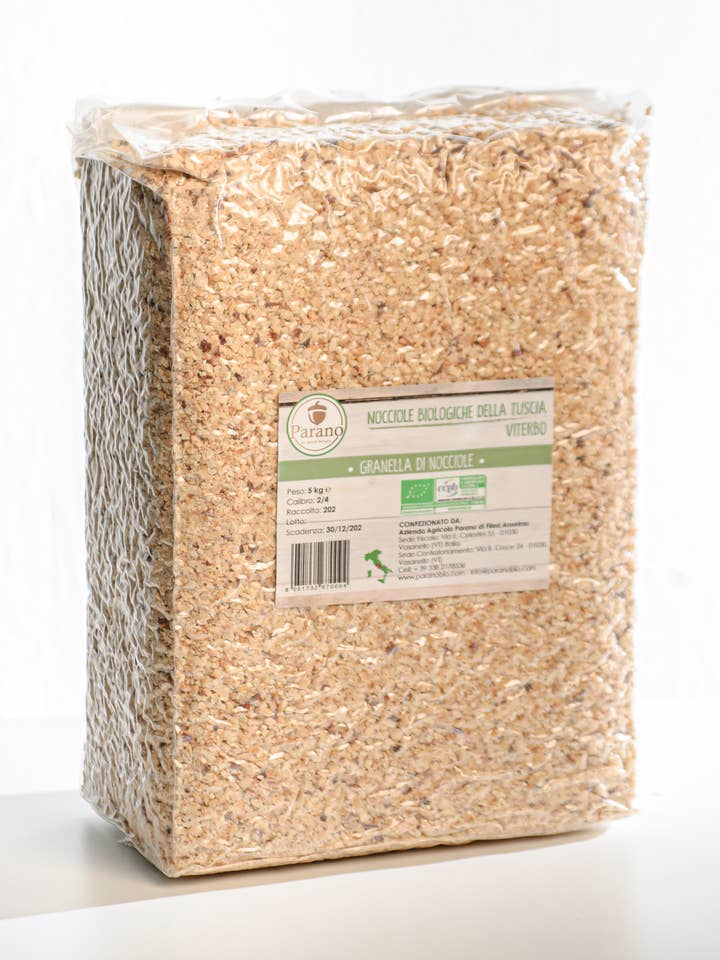 Organic roasted hazelnut granules - 1 kg for wholesale by Az. Agr. Parano di Filesi Anselmo