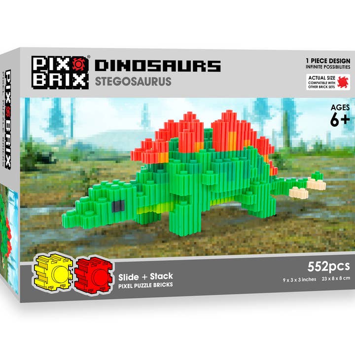 Stegosaurus - Pix Brix Dinosaur series for wholesale by Pix Brix