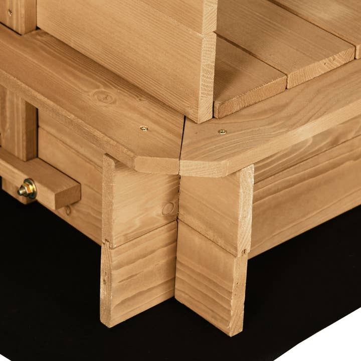 39F Inc. - Wholesale Outdoor Ornament/Decor - Kids Sandbox with Canopy Cover and Foldable Bench Seats4