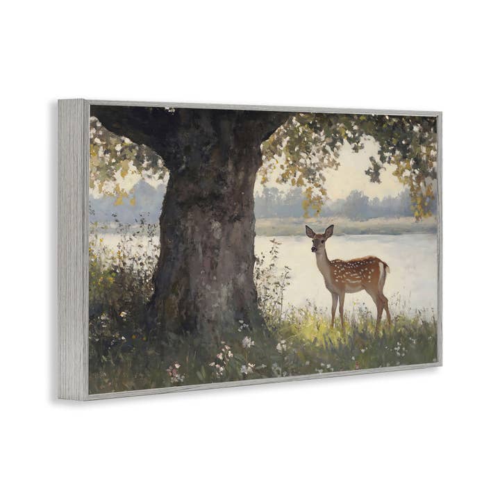 Stupell Industries - Wholesale Wall Sign - Spotted Doe by Lake - Framed Wall Art14