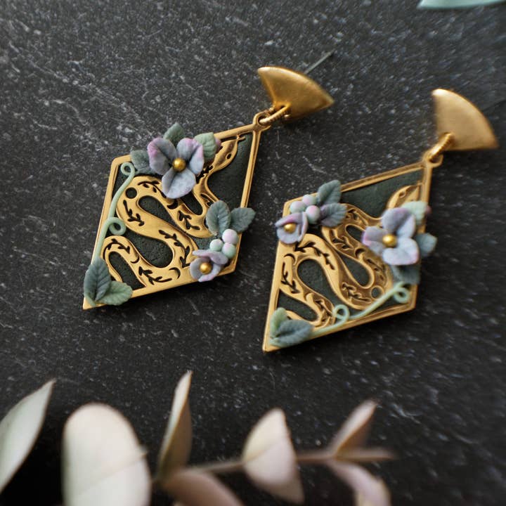 Reptilia Earrings - Atlas for wholesale by Colourful Blossom